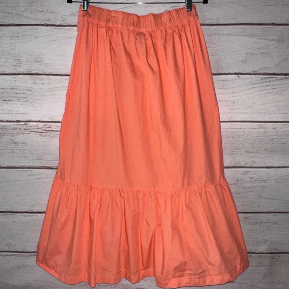 a new day Peach Midi Skirt Size Medium Church School Office Lightweight Cutr